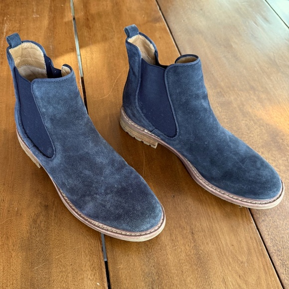 Sofft Leah Chelsea Boots in Navy Blue Suede, Women's Size 11 - Picture 3 of 12